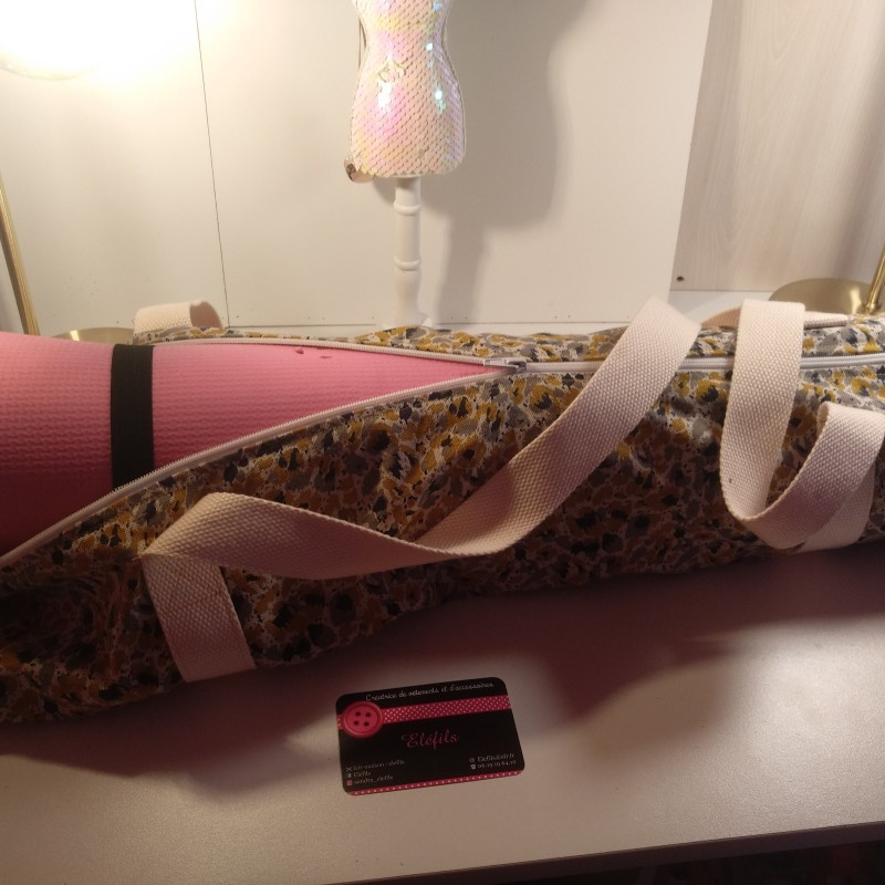 Sac De Transport Tapis De Yoga 70x15cm - Bandoulière Réglable Toile Épaissie